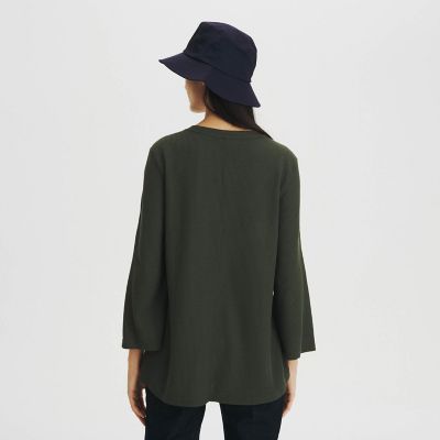 吸水速乾　リラックスフィット　ワッフル　八分袖Ｔシャツ