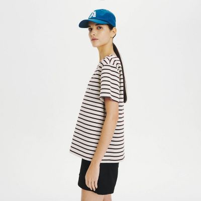 吸水速乾　ボートネック　ボーダー半袖Ｔシャツ（ＶＯＹＡＧＥ）