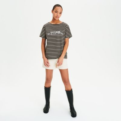 吸水速乾　ボートネック　ボーダー半袖Ｔシャツ（ＶＯＹＡＧＥ）