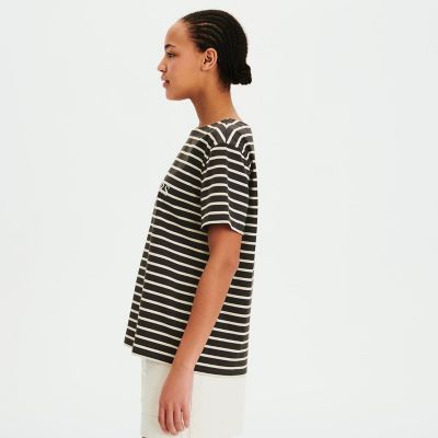 吸水速乾　ボートネック　ボーダー半袖Ｔシャツ（ＶＯＹＡＧＥ）