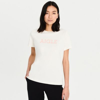 吸水速乾　ＡＩＧＬＥ　ロゴ半袖Ｔシャツ