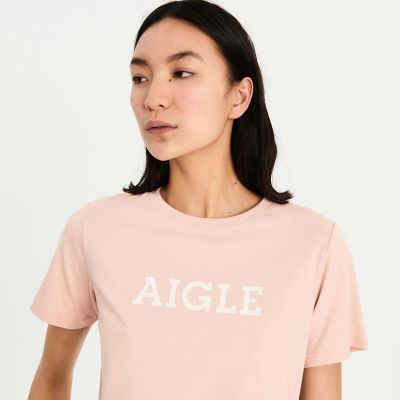 吸水速乾　ＡＩＧＬＥ　ロゴ半袖Ｔシャツ