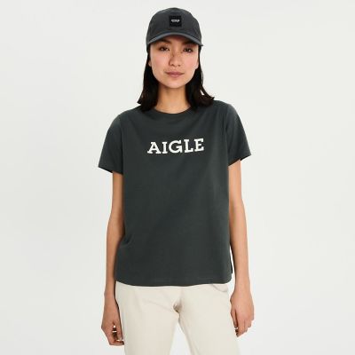 吸水速乾　ＡＩＧＬＥ　ロゴ半袖Ｔシャツ