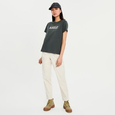 吸水速乾　ＡＩＧＬＥ　ロゴ半袖Ｔシャツ