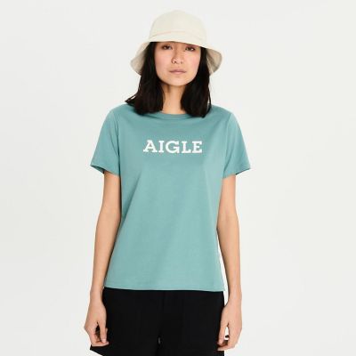 吸水速乾　ＡＩＧＬＥ　ロゴ半袖Ｔシャツ