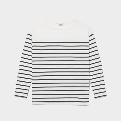 吸水速乾　パネルボーダー　長袖Ｔシャツ