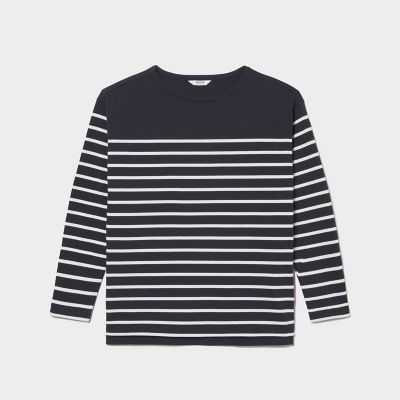 吸水速乾　パネルボーダー　長袖Ｔシャツ