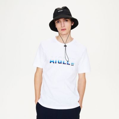 ＜AIGLE＞ロゴプリントクルーネックＴシャツ