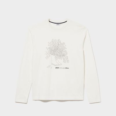＜AIGLE＞【ＡＩＧＬＥ　ｆｏｒ　ｍｏｒｅ　ｔｒｅｅｓ】　チャリティ　グラフィック　長袖Ｔシャツ　＃３