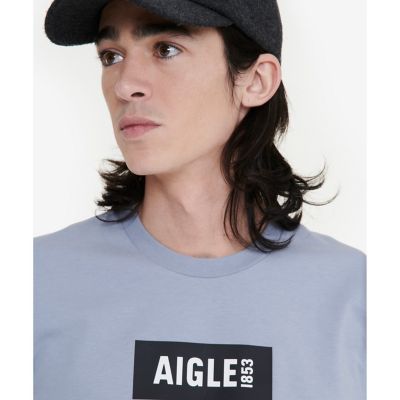 ＵＶカット　吸水速乾　ボックスロゴプリント　クルーネック　半袖Ｔシャツ