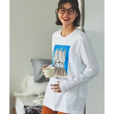 【ＡＩＧＬＥ　ｆｏｒ　ｍｏｒｅ　ｔｒｅｅｓ】Ｌｅｅ　Ｉｚｕｍｉｄａ×ＡＩＧＬＥ　チャリティ　グラフィック　長袖Ｔシャツ　＃５