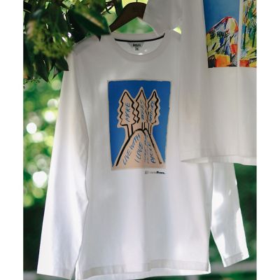 【ＡＩＧＬＥ　ｆｏｒ　ｍｏｒｅ　ｔｒｅｅｓ】Ｌｅｅ　Ｉｚｕｍｉｄａ×ＡＩＧＬＥ　チャリティ　グラフィック　長袖Ｔシャツ　＃５