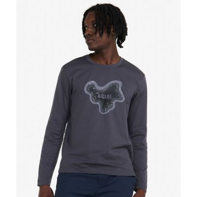 ＜AIGLE＞吸水速乾　抗菌防臭　ロングスリーブプリントＴシャツ