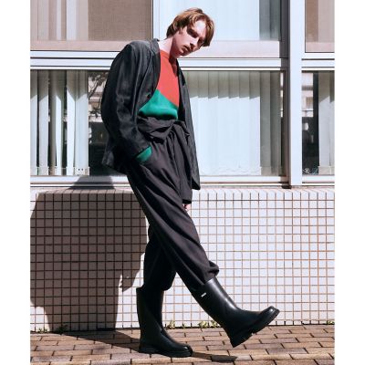 BALLY バリー 長靴 レインブーツ ロング ラバー シルバー ミドル
