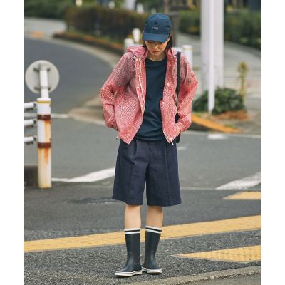 MALOUINE マロウィン ダブルストライプ レインラバーブーツ