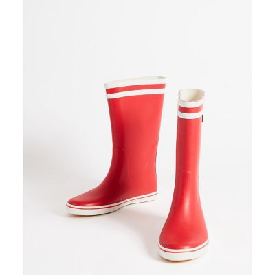 AIGLE/エーグル MALOUINE マロウィン ダブルストライプ レインラバーブーツ レッド 靴【三越伊勢丹/公式】