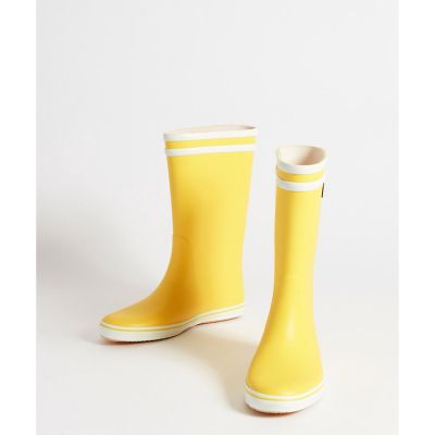 AIGLE/エーグル MALOUINE マロウィン ダブルストライプ レインラバーブーツ イエロー 靴【三越伊勢丹/公式】