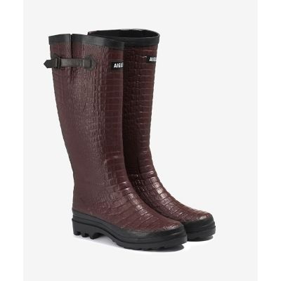 エーグランティーヌ クロコダイル調 ラバーロングブーツ | AIGLE
