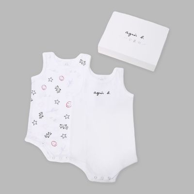 agnes b. ENFANT (Baby&Kids)/アニエスベー　アンファン ベビー　コットン　ノースリーブボディ　２枚組