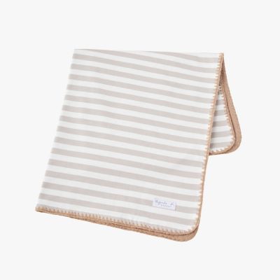 キッズ 細ボーダー コットン リバーシブル ベビーケット | agnes b