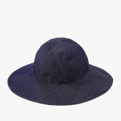 ACVM L インディゴ コットンリネン デニム ファティーグハット デニム コットン リネン ハット ”Virginia” | agnes b. (Women