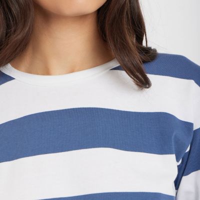 太ボーダー コットン 長袖Tシャツ ”Cool” | agnes b. (Women