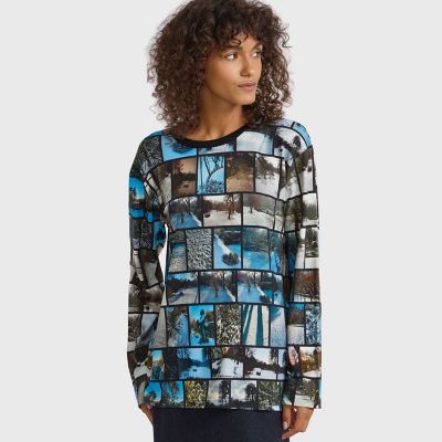 フォトプリント 長袖 ジャカードTシャツ | agnes b. (Women