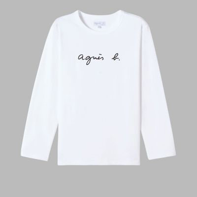 ロゴプリント コットン 長袖 Tシャツ ”Cool” | agnes b. (Women 