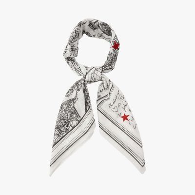 ＜agnes b. (Women)＞コットン　スカーフ　”Ｒｕｅ　ｄｕ　Ｊｏｕｒ”