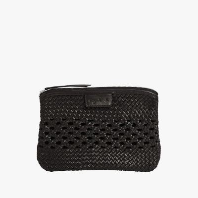 ＜agnes b. (Women)＞ラムレザー　編み込み　クラッチバッグ