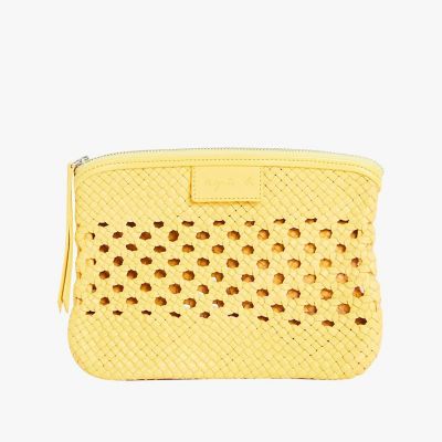 ＜agnes b. (Women)＞ラムレザー　編み込み　クラッチバッグ