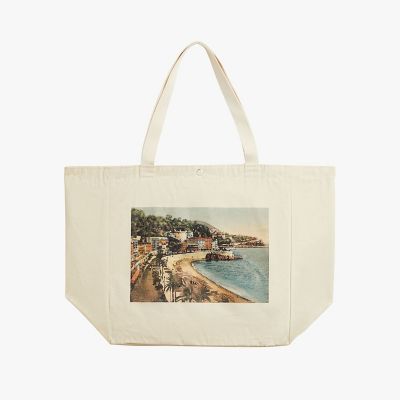 ＜agnes b. (Women)＞フォトプリント　コットン　キャンバス　トートバッグ　”Ｎｉｃｅ”
