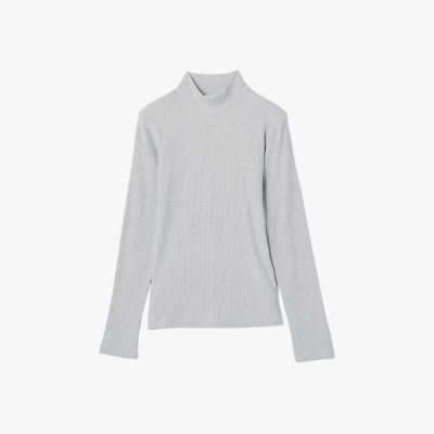 コットン ボートネック 7分袖 Tシャツ ”Leopard” | agnes b