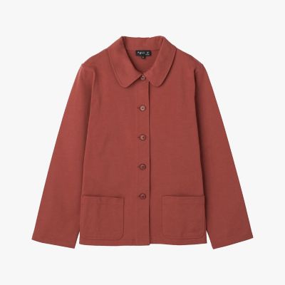 ＜agnes b. (Women)＞コットン　ジャージー　長袖　ジャケット　”Ｍａｎｄａｒｉｎ”