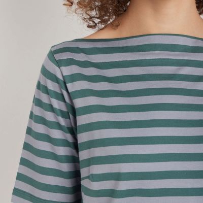 ボーダー コットン 五分袖 Tシャツ ”Marin” | agnes b. (Women