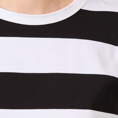 太ボーダー コットン 半袖 Tシャツ ”Brando” | agnes b. (Women