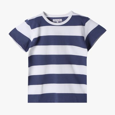 太ボーダー コットン 半袖Tシャツ ”Brando” | agnes b. (Women