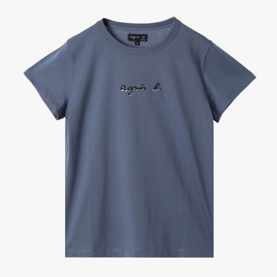 ロゴ刺繍 コットン 半袖 Tシャツ ”Brando” | agnes b. (Women