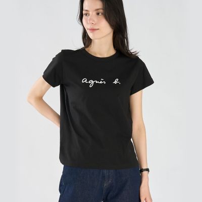 ロゴプリント コットン 半袖Tシャツ ”Brando” | agnes b