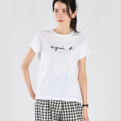 ロゴプリント コットン 半袖Tシャツ ”Brando” | agnes b