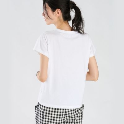 ロゴプリント コットン 半袖Tシャツ ”Brando” | agnes b