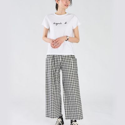 ロゴプリント コットン 半袖Tシャツ ”Brando” | agnes b