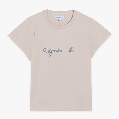 ロゴプリント コットン 半袖Tシャツ ”Brando” | agnes b