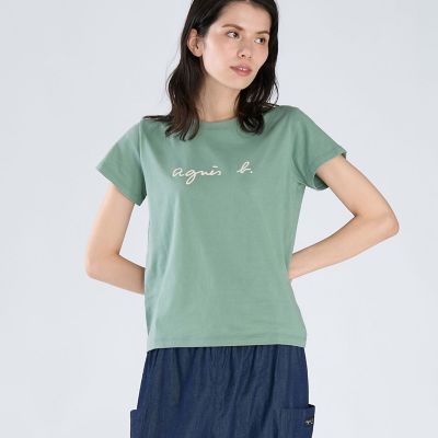 ロゴプリント コットン 半袖Tシャツ ”Brando” | agnes b