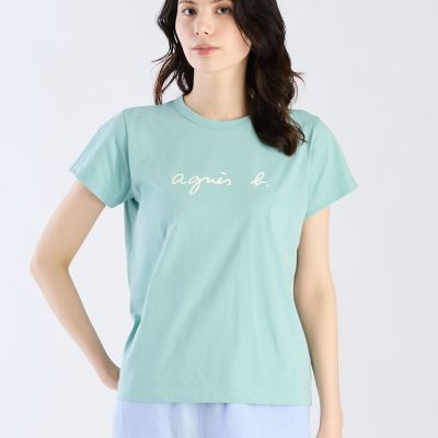 ロゴプリント コットン 半袖 Tシャツ ”Brando” | agnes b
