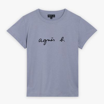 新品＊agnes b.ロゴTシャツ レディースM agnes b.（アニエスベー） tシャツ ロゴ コットン 5分袖 Tシャツ ”Yoko