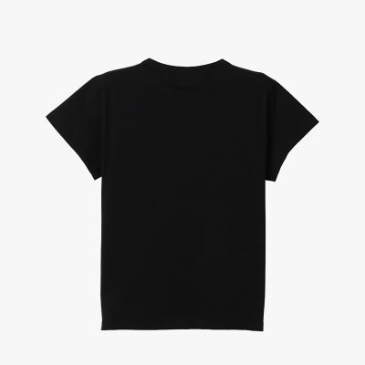 agnes b. アニエスベー ロゴプリント コットン 半袖 Tシャツ ブラック agnes b.（アニエスベー） 半袖Tシャツ 1 ブラック レディース