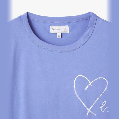 b．”ロゴ ハート プリント コットン 半袖 Tシャツ ”Brando