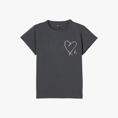 b．”ロゴ ハート プリント コットン 半袖 Tシャツ ”Brando