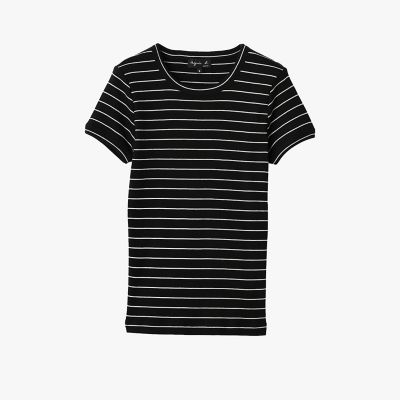 ボーダー 半袖 リブ Tシャツ ”Be Bop” | agnes b. (Women